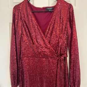 Ralph Lauren Red sequin dress